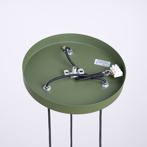 Sollux Lighting Hanglamp HALO 3P olijfgroen - 25x25x125cm