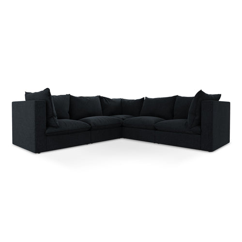 LaMiaSofa Modulaire hoekbank Ravenna - velours - koningsblauw - 255x255x77