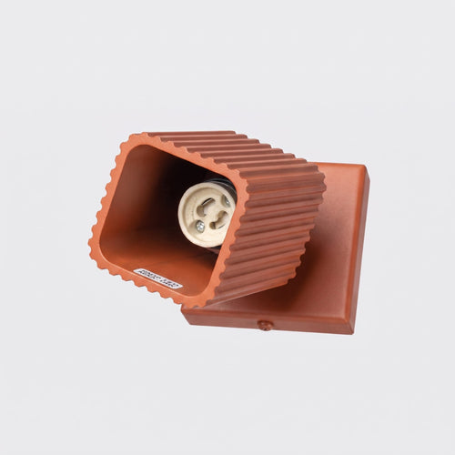 Sollux Lighting Wandlamp RAYO rode oker met schakelaar - 8x16x16cm
