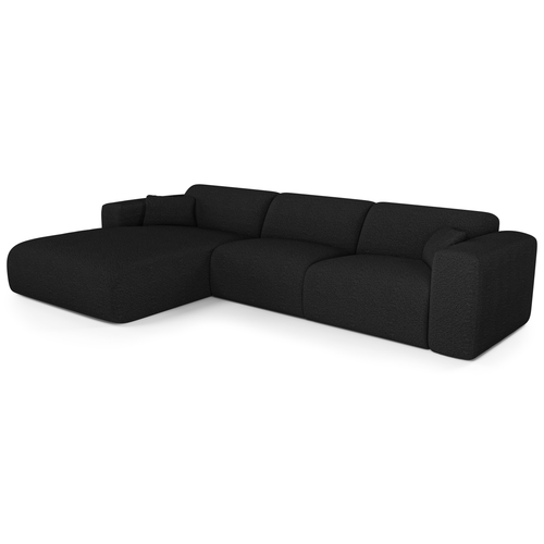 Sia Home - Hoek slaapbanken links MYRA - Krul - Donker antraciet - 280cm - vtwonen shop