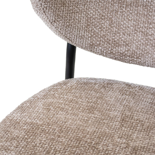 Giga Meubel Eetkamerstoel Vajèn - Stof - Taupe - Set van 2 - vtwonen shop