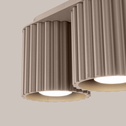 Sollux Lighting Plafondlamp AURA 2 taupe GU10 - 21x10x12cm