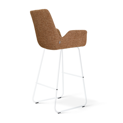 Nolon Nino-Eef barkruk bruin blend - wit onderstel - 75 cm