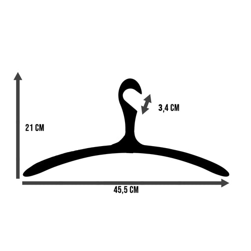 Spinder Design kledinghangers (set van 5) Arx - Zwart - vtwonen shop