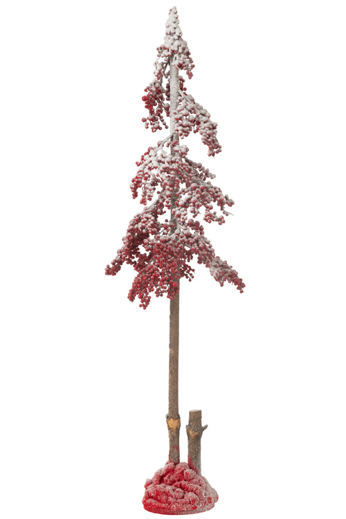 J-Line decoratie Kerstboom Grote Bessen - kunststof - rood large - vtwonen shop