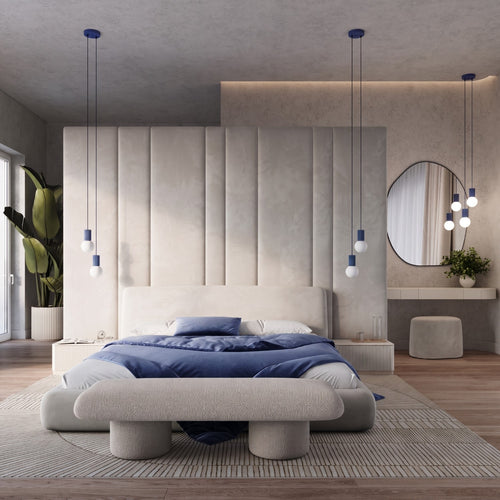 Sollux Lighting Hanglamp HALO 2P ultramarijn - 15x15x120cm