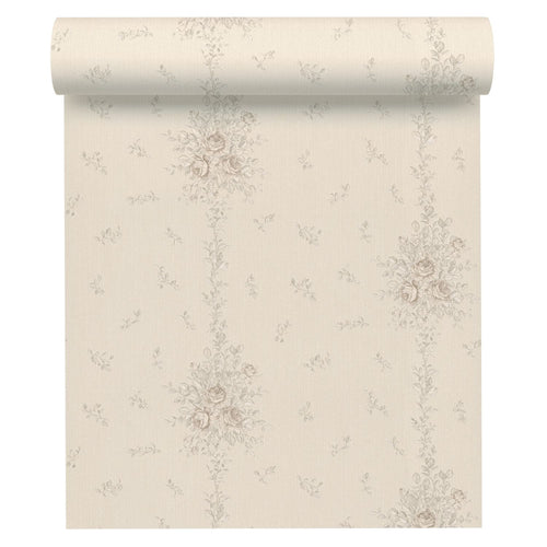 A.S. Création behang bloemen grijs en zandkleurig - 53 cm x 10,05 m - AS-345005 - vtwonen shop