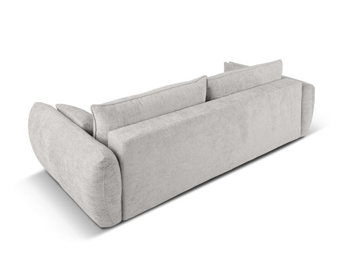 Cosmopolitan Design Slaapbank met opbergdoos Matera 3-zits, chenille, lichtgrijs - 108x240x86cm