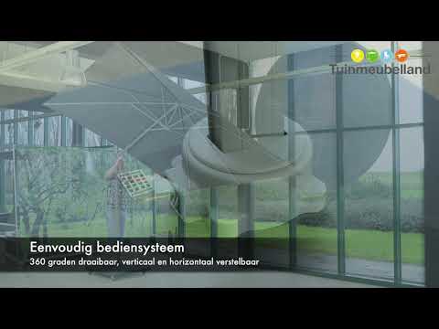 Hawaii Deluxe parasol - 300x300 cm - carbon black - royal zand