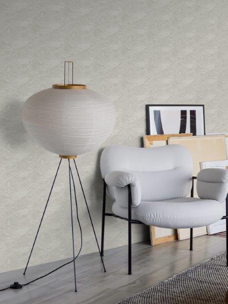 Borastapeter behang 3d golvende lijnen grijs - 53 cm x 10.05 m - 660302 - vtwonen shop