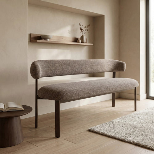 DÉJA Living Eetkamerbank Alamo - Beige/Brons - 200cm