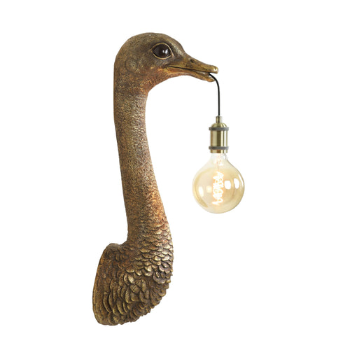 Light & Living wandlamp Ostrich - brons - 25x19x72cm - vtwonen shop