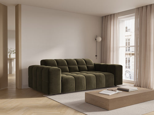 Cosmopolitan Design Bank Chicago 2-zits, flueel groente - 102x178x78cm