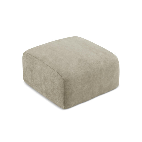 LaMiaSofa Poef Savona - chenille stof - beige - 65x65x40