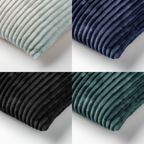 Dutch Decor - KUSSENSET - 4-delig - Corduroy Quartet - 45x45 cm - inclusief binnenkussens - groen, blauw, zwart - vtwonen shop