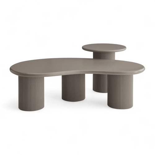 Furnhouse salontafel set Wave - Beige - Ø 50/130 cm
