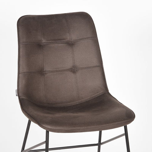 Label51 Eetkamerstoel Slim - Antraciet - Zithoogte 49cm - Set van 2