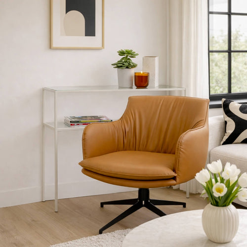 Kare Design Draaifauteuil Bonnie bruin