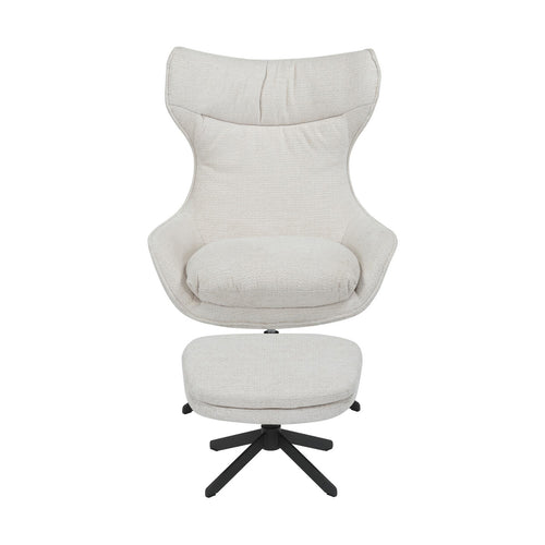 Starfurn Fauteuil Olivia - Off White Stof - 77x85x108cm