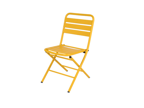 MaximaVida inklapbare ronde bistroset Max okergeel 70 cm- extra zware uitvoering - vtwonen shop