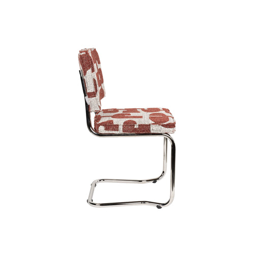 Zuiver Ridge Kink Deco Symbols Eetkamerstoelen Rood - Set van 2