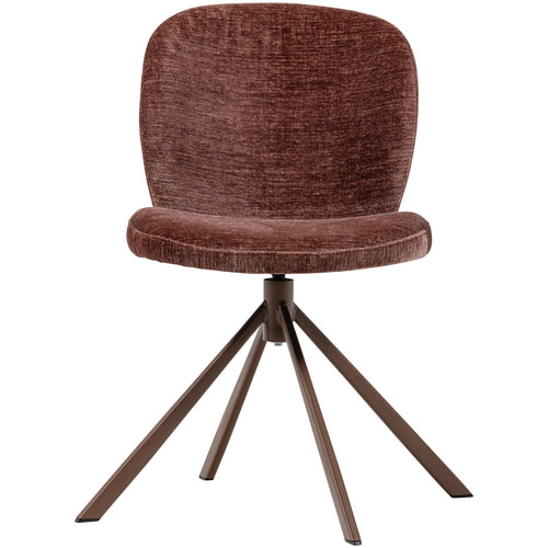 WOOOD eetkamerstoelen Femke - Chenille - Bruin- Set van 2 - vtwonen shop