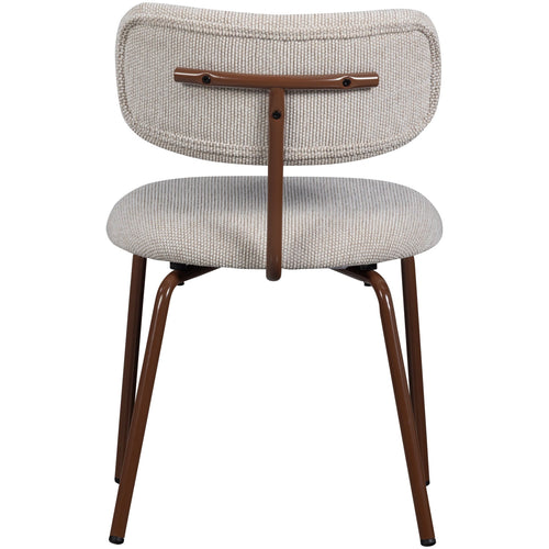 WOOOD eetkamerstoelen Travis - Polyester - Off White - Set van 6