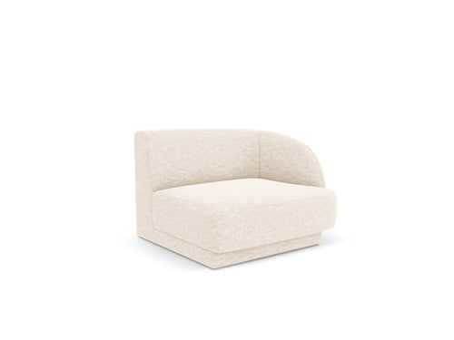 Micadoni - Rechter module "Miley" structurele stof ivoor - 90x90x70cm