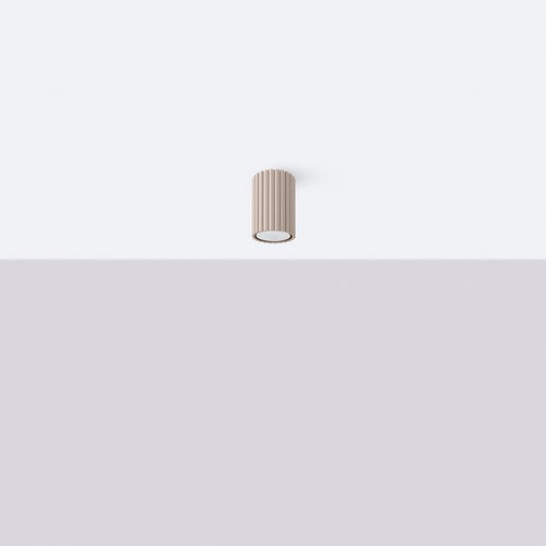 Sollux Lighting Plafondlamp KARBON 10 taupe - 6,5x6,5x10cm