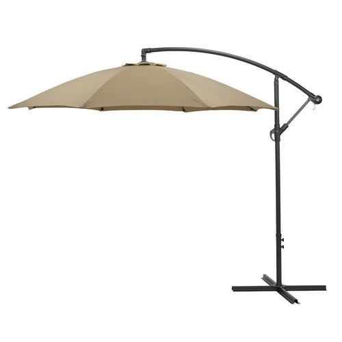 Garden Impressions zweefparasol Athene taupe kleurig - Ø300 cm