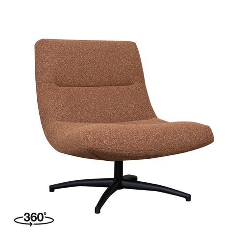 LABEL51 Fauteuil Calix - Oranje Bouclé - Draaibaar - vtwonen shop