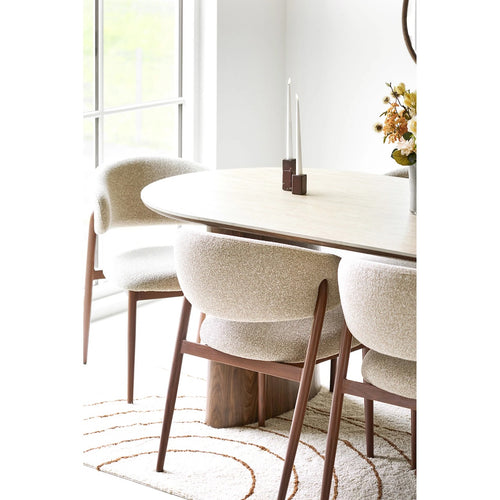 Artichok Dana houten eettafel met keramiek blad donkerbruin - 210 x 100 cm