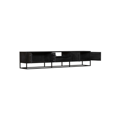 StarFurn Tv-meubel New York - Zwart Hout - 240x45x50cm