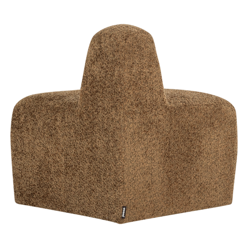 WOOOD eetbank hoek rond rugleuning Mojo Base - Wollig - H.geel - 83x76x76