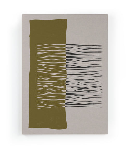 Canvas 60x40 Afdruk Groen Geometrisch - vtwonen shop