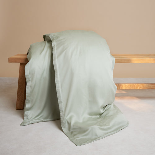 Coco & Cici - Kids - TENCEL Sateen Dekbedovertrek Grijs Groen - Pre-order: 140x200 + 1 kussensloop 60x70 (leverbaar 5 oktober)