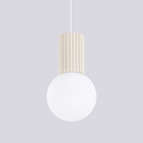 Sollux Lighting Hanglamp HALO 1 beige - 12x12x120cm