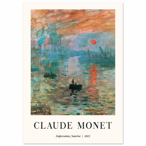 Artfulprints  Claude Monet - Impression sunrise   poster A4 21x29.7 cm - vtwonen shop