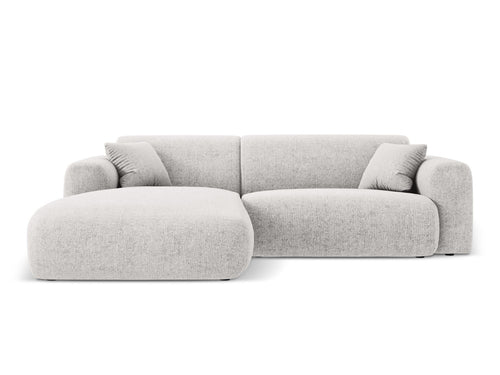 Cosmopolitan Design linker hoekbank Nolio 4-zits, chenille, lichtgrijs - 170x235x72cm