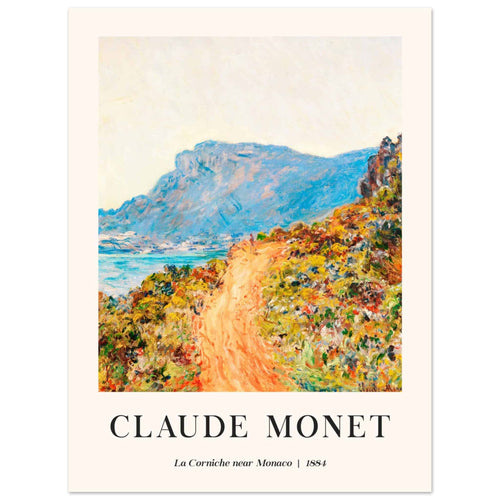 Artfulprints  Claude Monet - La Corniche near Monaco   poster 30x40 cm - vtwonen shop