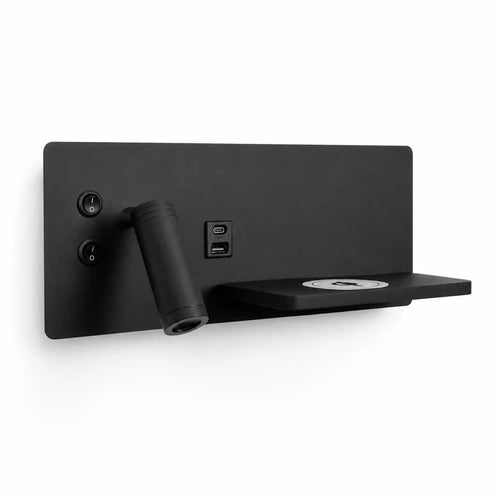Artdelight wandlamp Charge - 2 lichts - 10  x 12   cm - zwart