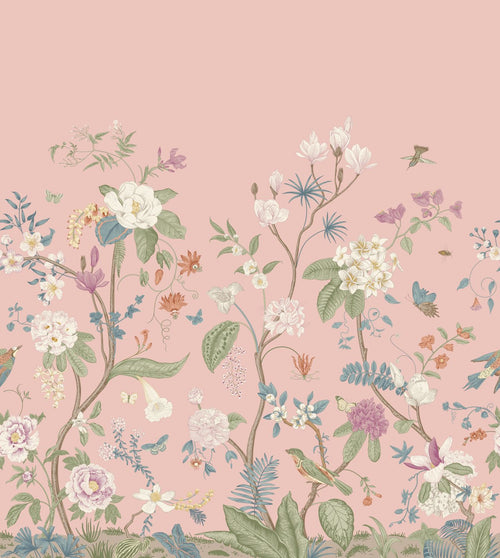 ESTAhome fotobehang bloemen roze en meerkleurig - 2.5 x 2.79 m - 159688