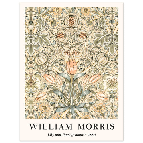 Artfulprints  William Morris - Lily and pomegranate 1886   poster 30x40 cm - vtwonen shop