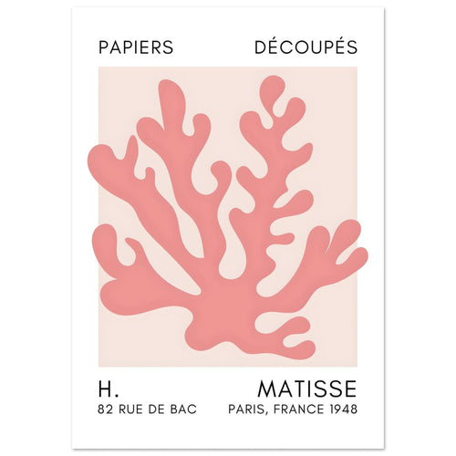 Artfulprints  Matisse – Saltflower shapes taupe   poster A4 21x29.7 cm - vtwonen shop