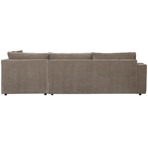 Basiclabel hoekbank rechts Hajo - Rib - Taupe - 84x283x197 - vtwonen shop