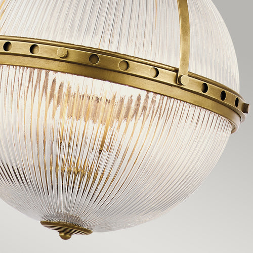 Elstead Aster - 3-lichts Globe plafondlamp messing, E14