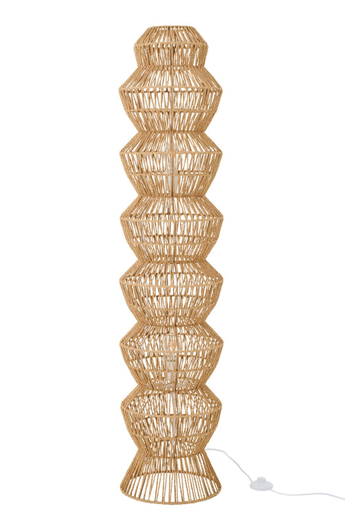 J-Line vloerlamp Touw - metaal - naturel