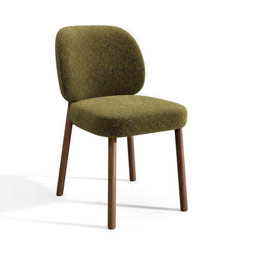 Premium Interiors - Set van 2 stoelen MOKA - getextureerd fluweel vintage groen 47cm