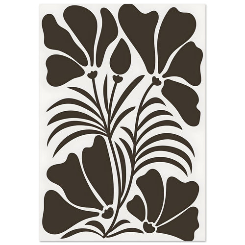 Artfulprints Poster met Lijst Matisse – Botanical shapes   - 50x70 cm - Bruin