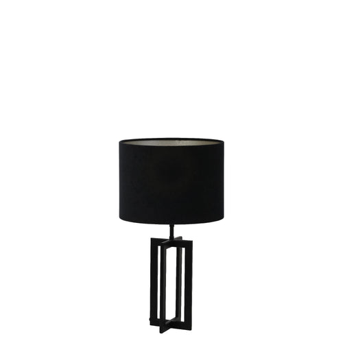 Light & Living tafellamp Mace/Velours - zwart, zwart - 30x30x56cm